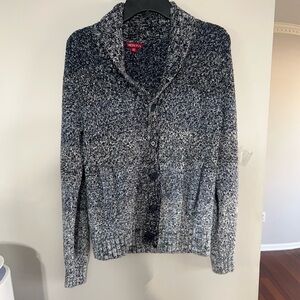 Merona women navy white and Gray Cardigan Sweater